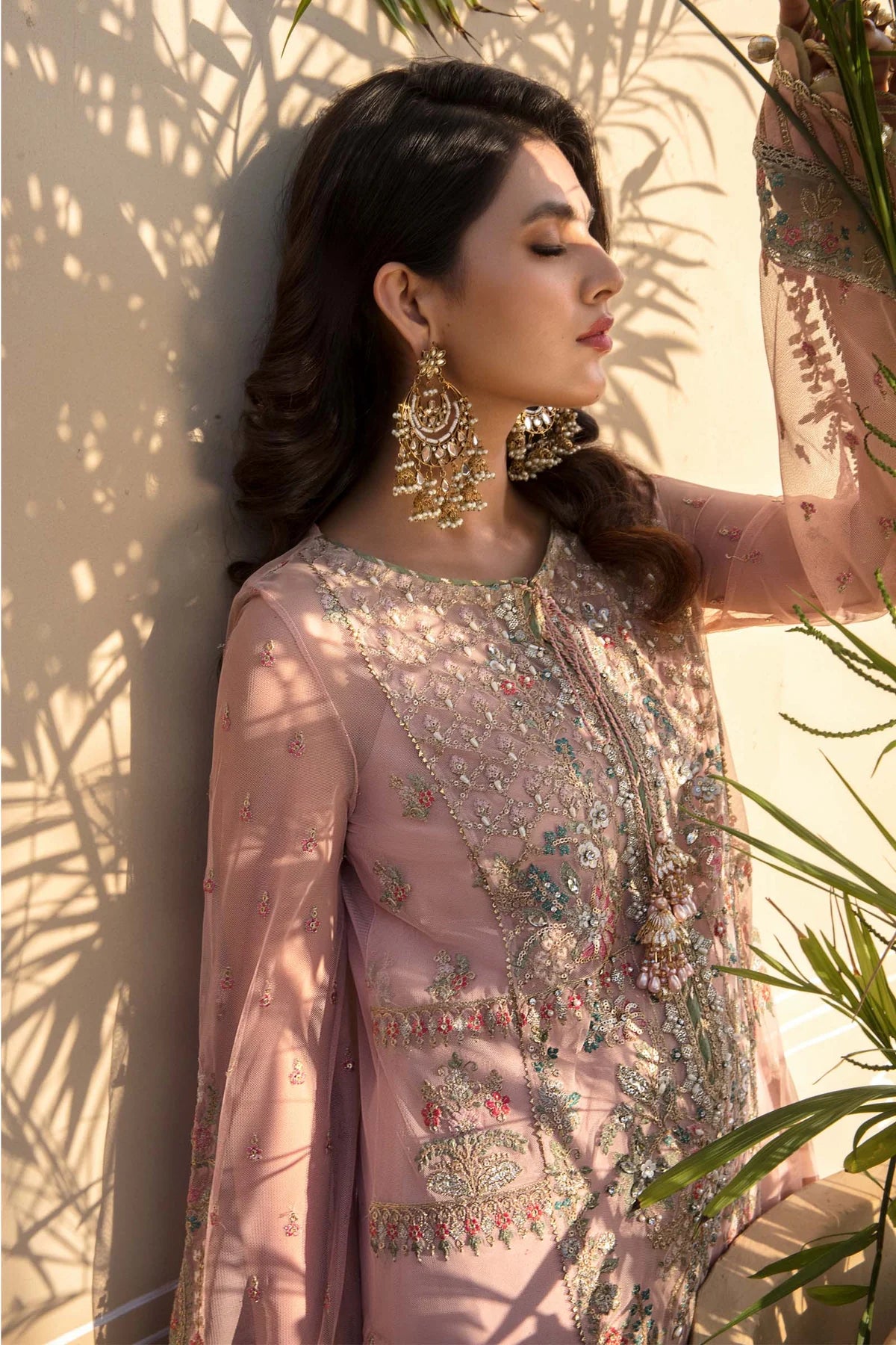 Embroidered Net Suits Unstitched  D7 - Luxury Collection