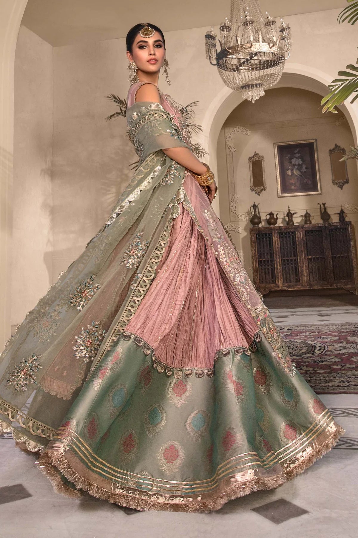 Embroidered Net Suits Unstitched  D7 - Luxury Collection