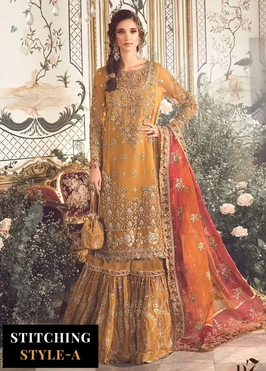 Mbroidered By Maria B Embroidered Organza Suits Unstitched 4 Piece MB23MW D7 – Luxury Collection