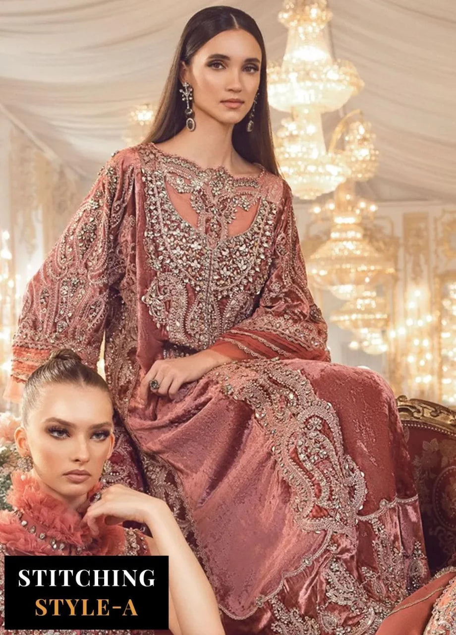 Mbroidered By Maria B Embroidered Velvet Suits Unstitched 4 Piece MB23MW D1 – Luxury Collection