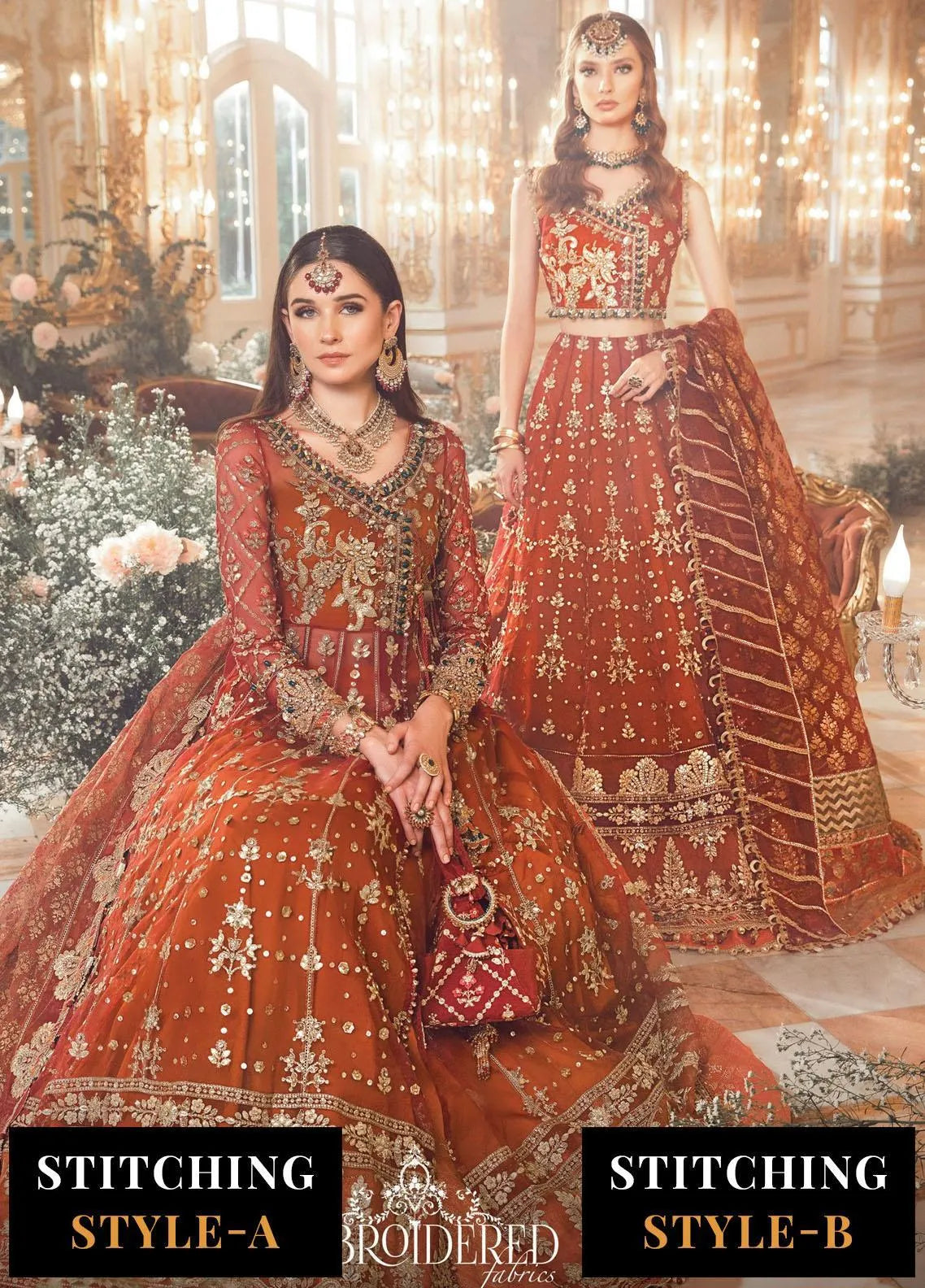 Mbroidered By Maria B Embroidered Organza Suits Unstitched 4 Piece MB23MW D5 – Luxury Collection