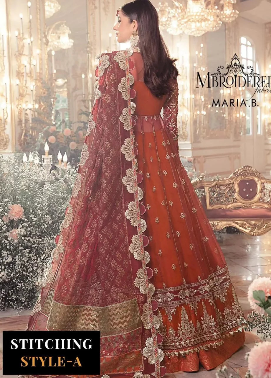 Mbroidered By Maria B Embroidered Organza Suits Unstitched 4 Piece MB23MW D5 – Luxury Collection