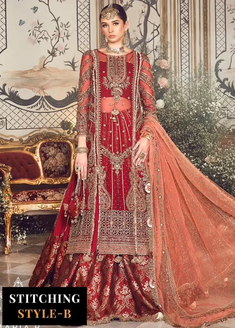 Mbroidered By Maria B Embroidered Organza Suits Unstitched 4 Piece MB23MW D8 – Luxury Collection