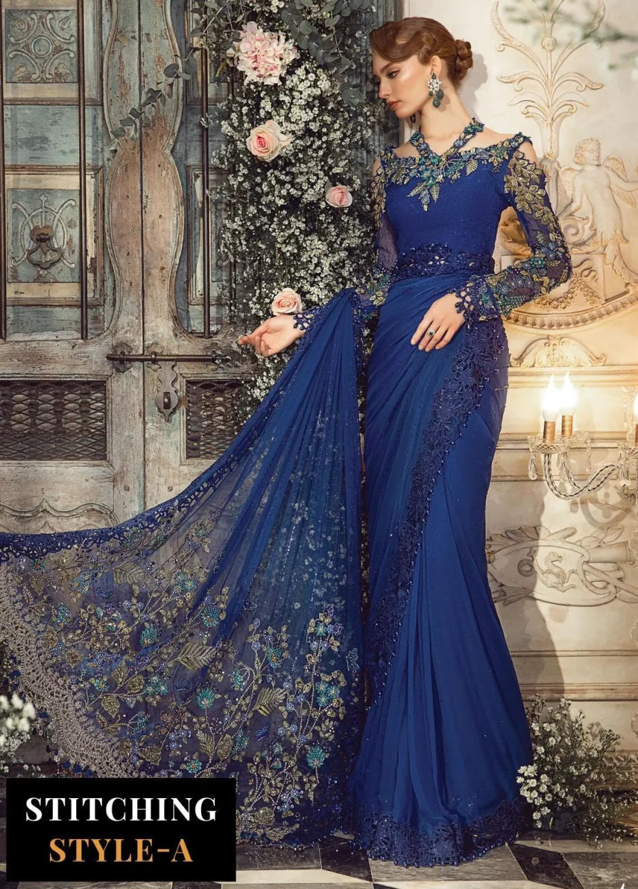 Mbroidered By Maria B Embroidered Chiffon Suits Unstitched 4 Piece MB23MW D4 – Luxury Collection