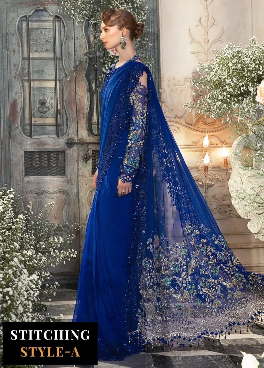 Mbroidered By Maria B Embroidered Chiffon Suits Unstitched 4 Piece MB23MW D4 – Luxury Collection